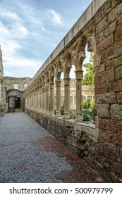 Cloister Of The Convent Of San Francisco In Maestrazgo Morella, Castellon Province Valencia Spain.