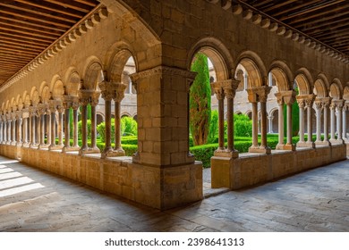 Cloister at the Monastery of Santa Maria de Ripoll in Spain. - Powered by Shutterstock