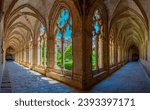 Cloister at Monastery of Santes Creus in Spain