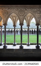 Cloister Of The Mont Saint Michel Abbey In France