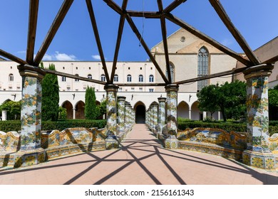 The cloisters of Santa Chiara are four monumental cloisters of Naples belonging to the monastic complex of Santa Chiara, famous for majolica.