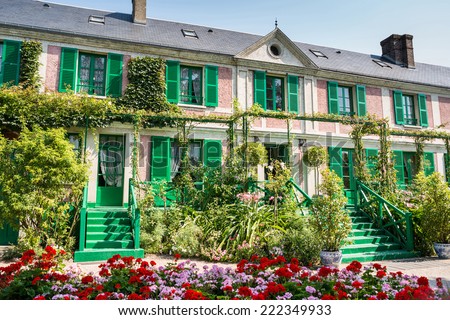 The Clos Normand house of Claude Monet garden Famous French impressionist painter 1840 1926 Giverny Normandy France