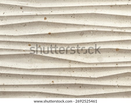 Close up of 3d wall texture with random wavy stream pattern. Suitable for wall tiles, 3d panel, and other decoration. Seamless graphic background texture.