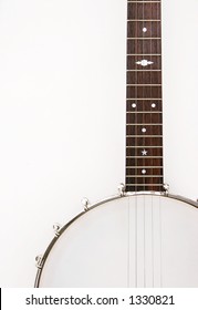 Close up of a 5 string banjo