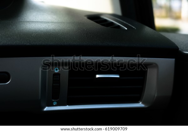 close up air box in car, Interior of a modern\
car, Car Air Conditioner