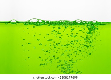 Close up of air bubble and water splash,Water splash isolated on white background.