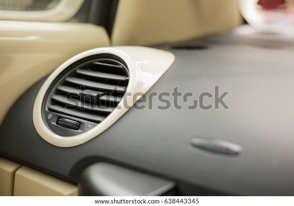 Close up air conditioner in\
car.