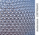 Close up of aluminium panels to large dome in Epcot centre Florida USA