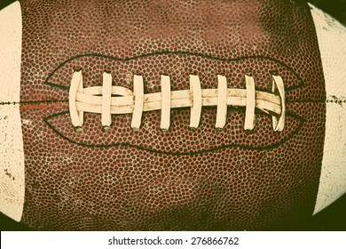 Close up of an american football - retro style