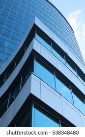 Close Up Angle Of Modern Office Glass Building