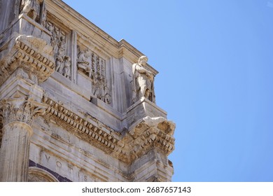 Close up of the Arch of Constantine
