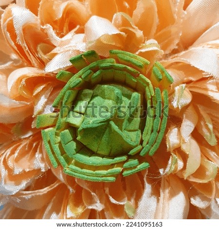 Close Up Artificial Orange Flower 