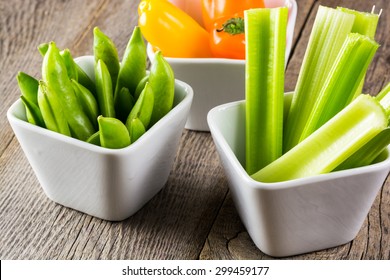 Close up of assorted vegetable snack.
