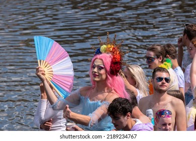 Close Asv Gay Boat Gaypride Canal Stock Photo 2189234767 Shutterstock