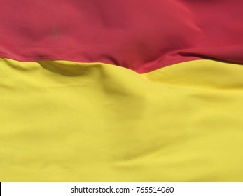 Close Up Of Australian Life Guard Beach Flag