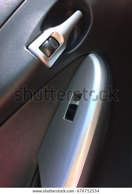 Close up of automotive\
interior doors.