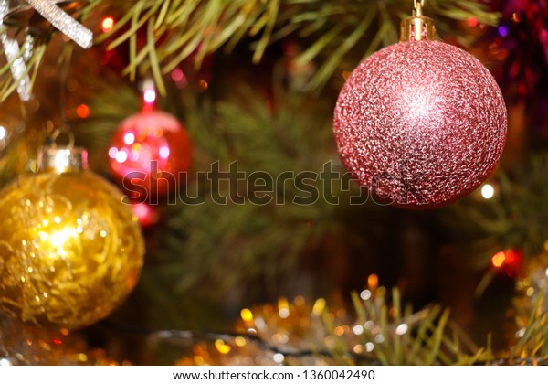 Close Baby Pink Christmas Ball On Stock Photo Edit Now 1360042490