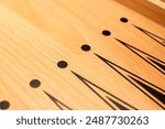 Close up of a backgammon game board