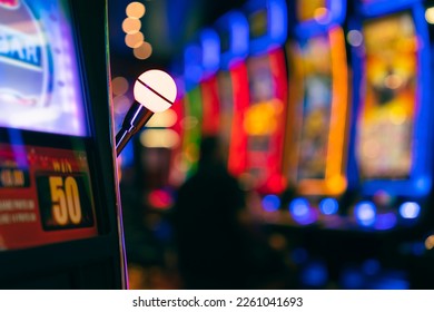 close up background of slot machine in casino club entertainment  leisure concept  - Powered by Shutterstock