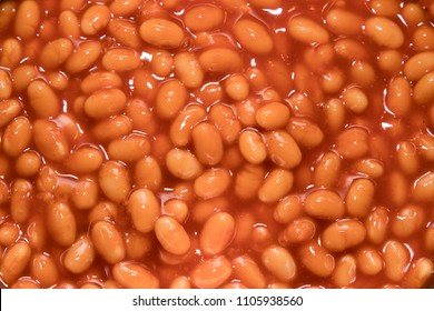 Close Up Of Baked Beans In A Pan