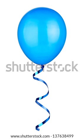 close up of  a balloon  on white background