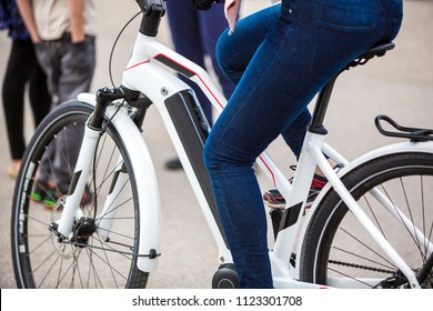 Close up of battery pack of a modern electric bicycle - Powered by Shutterstock