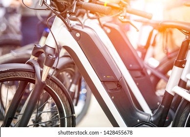 Close Up Of Battery Pack Of A Modern Electric Bicycle