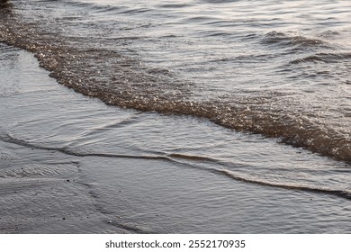 Close up of beach waves. 