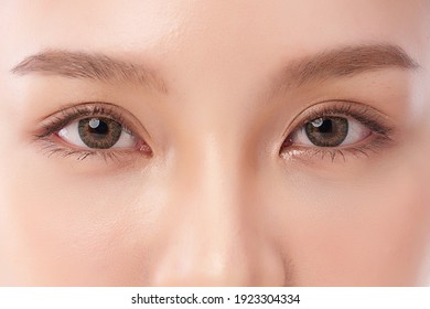 close up of beauty asia woman eye.