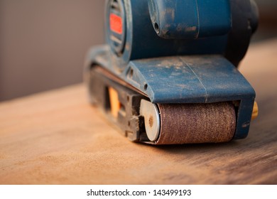 Close Up Of A Belt Sander