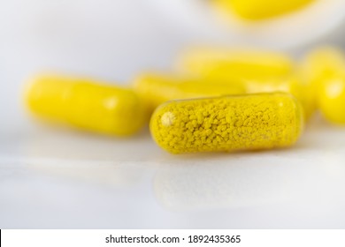 Close up of Berberine Supplement Capsules