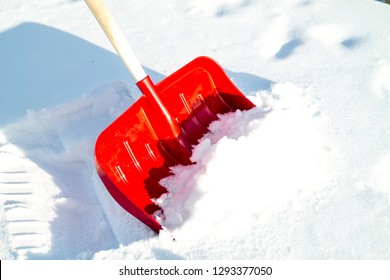 Close Big Red Plastic Showel Process Stock Photo 1293377056 | Shutterstock