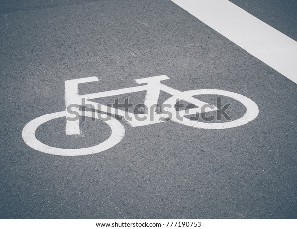Close up of Bike lane,\
Road for bicycles