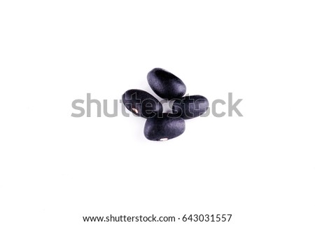 Close up black beans isolated