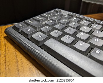 Close up of a black computer keyboard