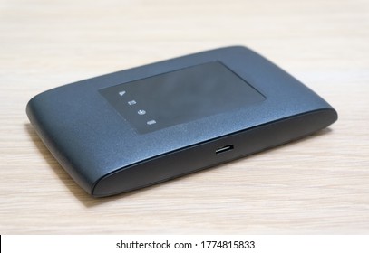 Close Up Black Mobile Hotspot Modem