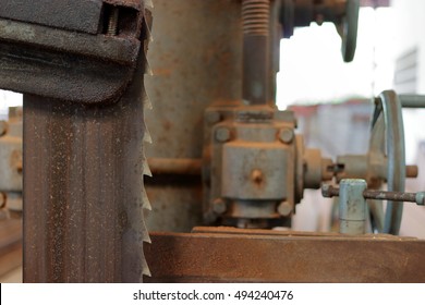 Close Up Blade Of Bandsaw