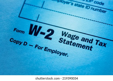 Close Up Of A Blank W-2 Form.