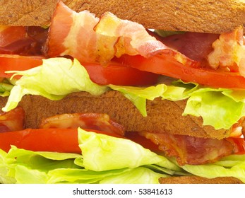 Close Up Of Blt Sandwich