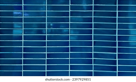 close up blue mosaic wall tiles in modern style. real antique ceramic interior wall tiles. wall tiles background for modern, simple, bold, fresh, soft, antique concept. - Powered by Shutterstock