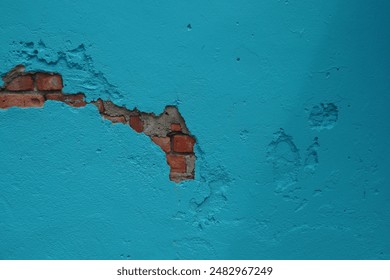close up of blue wallbricks