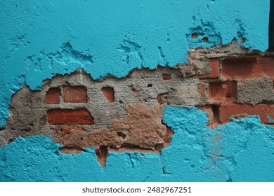 close up of blue wallbricks