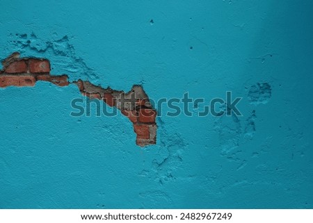 close up of blue wallbricks