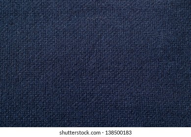 Close Up Of Blue Woolen Fabric.