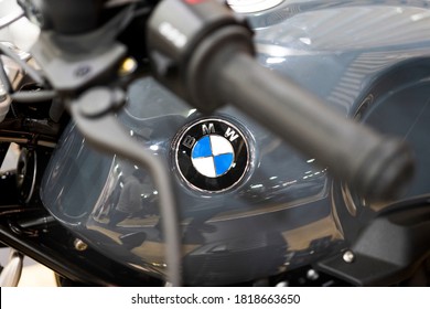 Close up of a BMW logo on motorcycle tank. - Shutterstock ID 1818663650