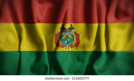 Close up of the Bolivia flag. Bolivia flag of background. Flag of Bolivian.