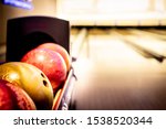 Close up of bowling balls