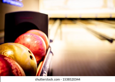 Close up of bowling balls