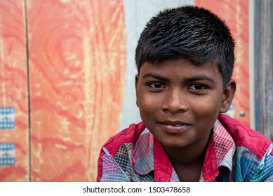 Close Up Of Boy Smiling Posing For Camera Marathwada Region Satara District Maharashtra State India
Clicked On 6 July 2018
