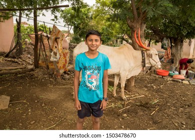 Close Up Of Boy Smiling Posing For Camera Marathwada Region Satara District Maharashtra State India
Clicked On 6 July 2018
